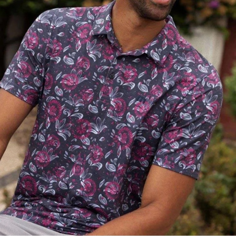 NWT Travis Mathew Men's Featherweight Flourish Golf Polo